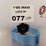 LOTE 077 - 01 RELÓGIO DE PULSO COM PULSEIRA AZUL. (NO ESTADO, LEILÃO NÃO TEM GARANTIA E NEM DEVOLUÇÃO, SUJEITO A POSSÍVEIS AVARIAS VISÍVEIS/OCULTAS E/OU AUSÊNCIA DE COMPONENTES).
