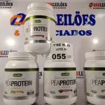 LOTE 055 - 04 FRASCOS DE PEAPROTEIN (VEGAN WAY) 900G. (NO ESTADO, LEILÃO NÃO TEM GARANTIA E NEM DEVOLUÇÃO, SUJEITO A POSSÍVEIS AVARIAS VISÍVEIS/OCULTAS E/OU AUSÊNCIA DE COMPONENTES).