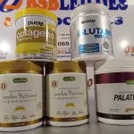 LOTE 069 - 02 POTES DE LEVEDURA NUTRICIONAL VEGAN WAY 200G SABOR MANTEIGA, 01 COLÁGENO DUOM HIDROLISADO EM PÓ SABOR ABACAXI, GLUTAMINA 100% IMUNO (NUTRATA 300G) E 01 PALATINOSE VEGAN WAY 495G. (NO ESTADO, LEILÃO NÃO TEM GARANTIA E NEM DEVOLUÇÃO, SUJEITO A POSSÍVEIS AVARIAS VISÍVEIS/OCULTAS E/OU AUSÊNCIA DE COMPONENTES).