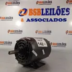 LOTE 142 - 01 MOTOR ELÉTRICO MONOFÁSICO. (NO ESTADO, LEILÃO NÃO TEM GARANTIA E NEM DEVOLUÇÃO, SUJEITO A POSSÍVEIS AVARIAS VISÍVEIS/OCULTAS E/OU AUSÊNCIA DE COMPONENTES).