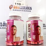LOTE 110 - 02 FRASCOS DE COLÁGENO NATULORE COM 60 CAPSULAS CADA.  NO ESTADO, LEILÃO NÃO TEM GARANTIA E NEM DEVOLUÇÃO, SUJEITO A POSSÍVEIS AVARIAS VISÍVEIS/OCULTAS E/OU AUSÊNCIA DE COMPONENTES).