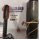 LOTE 086 - 01 ESCOVA ALISADORA BASIC SLEEK. (FUNCIONANDO) (NO ESTADO, LEILÃO NÃO TEM GARANTIA E NEM DEVOLUÇÃO, SUJEITO A POSSÍVEIS AVARIAS VISÍVEIS/OCULTAS E/OU AUSÊNCIA DE COMPONENTES).