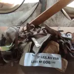 LOTE 006 - 08 PARES DE ESPINHOS PARA SUBIR EM ARVORES (NO ESTADO, NÃO SABEMOS SE FUNCIONA. LEILÃO NÃO TEM GARANTIA E NEM DEVOLUÇÃO).