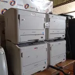 LOTE 115 - 04 IMPRESSORAS MARCAS OKI MODELO MPS5501B PARA RETIRADA DE PEÇAS. (NO ESTADO, LEILÃO NÃO TEM GARANTIA E NEM DEVOLUÇÃO, SUJEITO A POSSÍVEIS AVARIAS VISÍVEIS/OCULTAS E/OU AUSÊNCIA DE COMPONENTES).