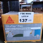 LOTE 137 - 01 CAIXA DE SIKA TOP FLEX, REVESTIMENTO IMPERMEABILIZANTE FLEXÍVEL. (NO ESTADO, LEILÃO NÃO TEM GARANTIA E NEM DEVOLUÇÃO, SUJEITO A POSSÍVEIS AVARIAS VISÍVEIS/OCULTAS E/OU AUSÊNCIA DE COMPONENTES).