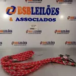 LOTE 090 - 08 GUIAS PARA CACHORRO NA COR VERMELHA. (NO ESTADO, LEILÃO NÃO TEM GARANTIA E NEM DEVOLUÇÃO, SUJEITO A POSSÍVEIS AVARIAS VISÍVEIS/OCULTAS E/OU AUSÊNCIA DE COMPONENTES).