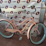 LOTE 135 - 01 BICICLETA FEMININA ARO 26 VINTAGE. (NO ESTADO, LEILÃO NÃO TEM GARANTIA E NEM DEVOLUÇÃO, SUJEITO A POSSÍVEIS AVARIAS VISÍVEIS/OCULTAS E/OU AUSÊNCIA DE COMPONENTES).