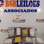 LOTE 141 - 14 HARD DISC MARCAS E MODELOS DIVERSOS. (NO ESTADO, LEILÃO NÃO TEM GARANTIA E NEM DEVOLUÇÃO, SUJEITO A POSSÍVEIS AVARIAS VISÍVEIS/OCULTAS E/OU AUSÊNCIA DE COMPONENTES).