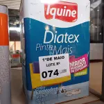 LOTE 074 - 01 LATA DE TINTA IQUINE DIATEX PINTA MAIS NA COR HORTELÃ. (NO ESTADO, LEILÃO NÃO TEM GARANTIA E NEM DEVOLUÇÃO, SUJEITO A POSSÍVEIS AVARIAS VISÍVEIS/OCULTAS E/OU AUSÊNCIA DE COMPONENTES).