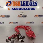 LOTE 090 - 08 GUIAS PARA CACHORRO NA COR VERMELHA. (NO ESTADO, LEILÃO NÃO TEM GARANTIA E NEM DEVOLUÇÃO, SUJEITO A POSSÍVEIS AVARIAS VISÍVEIS/OCULTAS E/OU AUSÊNCIA DE COMPONENTES).
