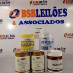 LOTE 069 - 02 POTES DE LEVEDURA NUTRICIONAL VEGAN WAY 200G SABOR MANTEIGA, 01 COLÁGENO DUOM HIDROLISADO EM PÓ SABOR ABACAXI, GLUTAMINA 100% IMUNO (NUTRATA 300G) E 01 PALATINOSE VEGAN WAY 495G. (NO ESTADO, LEILÃO NÃO TEM GARANTIA E NEM DEVOLUÇÃO, SUJEITO A POSSÍVEIS AVARIAS VISÍVEIS/OCULTAS E/OU AUSÊNCIA DE COMPONENTES).