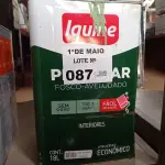 LOTE 087 - 01 LATA DE TINTA IQUINE PINTALAR FOSCO AVELUDADO INTERIORES NA COR VERDE PRIMAVERA. (NO ESTADO, LEILÃO NÃO TEM GARANTIA E NEM DEVOLUÇÃO, SUJEITO A POSSÍVEIS AVARIAS VISÍVEIS/OCULTAS E/OU AUSÊNCIA DE COMPONENTES).