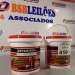 LOTE 410 - 02 BALDES DE DRYKOVEDA, ADITIVO IMPERMEABILIZANTE PARA CONCRETO E ARGAMASSAS. (NO ESTADO, LEILÃO NÃO TEM GARANTIA E NEM DEVOLUÇÃO, SUJEITO A POSSÍVEIS AVARIAS VISÍVEIS/OCULTAS E/OU AUSÊNCIA DE COMPONENTES).