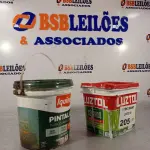 LOTE 205 - 02 GALÕES DE TINTA ACRÍLICA NAS CORES BRANCO GELO E VERDE LIMÃO. (NO ESTADO, LEILÃO NÃO TEM GARANTIA E NEM DEVOLUÇÃO, SUJEITO A POSSÍVEIS AVARIAS VISÍVEIS/OCULTAS E/OU AUSÊNCIA DE COMPONENTES).