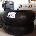 LOTE 297 - 02 PNEUS DE MOTO USADOS, 190/50/17 E 150/70/17. (NO ESTADO, LEILÃO NÃO TEM GARANTIA E NEM DEVOLUÇÃO, SUJEITO A POSSÍVEIS AVARIAS VISÍVEIS/OCULTAS E/OU AUSÊNCIA DE COMPONENTES).