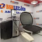 LOTE 269 - 01 JUICER E 01 SANDUICHEIRA MARCAS E MODELOS DIVERSOS. (NO ESTADO, LEILÃO NÃO TEM GARANTIA E NEM DEVOLUÇÃO, SUJEITO A POSSÍVEIS AVARIAS VISÍVEIS/OCULTAS E/OU AUSÊNCIA DE COMPONENTES).