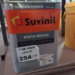 LOTE 254 - 01 LATA DE TEXTURATTO EFEITO BRILHO SUVINIL BASE 24KG. (NO ESTADO, LEILÃO NÃO TEM GARANTIA E NEM DEVOLUÇÃO, SUJEITO A POSSÍVEIS AVARIAS VISÍVEIS/OCULTAS E/OU AUSÊNCIA DE COMPONENTES).