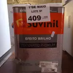 LOTE 409 - 01 LATA DE TEXTURATTO EFEITO BRILHO SUVINIL BASE 24KG. (NO ESTADO, LEILÃO NÃO TEM GARANTIA E NEM DEVOLUÇÃO, SUJEITO A POSSÍVEIS AVARIAS VISÍVEIS/OCULTAS E/OU AUSÊNCIA DE COMPONENTES).