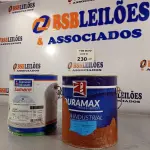 LOTE 230 - 02 GALÕES DE ESMALTE SINTÉTICO NAS CORES VERMELHO OXIDO/VERDE MARCAS DIVERSAS. (NO ESTADO, LEILÃO NÃO TEM GARANTIA E NEM DEVOLUÇÃO, SUJEITO A POSSÍVEIS AVARIAS VISÍVEIS/OCULTAS E/OU AUSÊNCIA DE COMPONENTES).