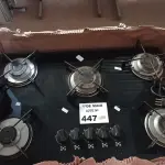 LOTE 447 - 01 FOGÃO COOKTOP 05 BOCAS A GÁS. (NO ESTADO, LEILÃO NÃO TEM GARANTIA E NEM DEVOLUÇÃO, SUJEITO A POSSÍVEIS AVARIAS VISÍVEIS/OCULTAS E/OU AUSÊNCIA DE COMPONENTES).