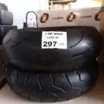 LOTE 297 - 02 PNEUS DE MOTO USADOS, 190/50/17 E 150/70/17. (NO ESTADO, LEILÃO NÃO TEM GARANTIA E NEM DEVOLUÇÃO, SUJEITO A POSSÍVEIS AVARIAS VISÍVEIS/OCULTAS E/OU AUSÊNCIA DE COMPONENTES).