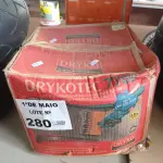 LOTE 280 - 01 CAIXA DE DRYKOTEC 7700, REVESTIMENTO IMPERMEABILIZANTE FLEXÍVEL COM FIBRAS SINTÉTICAS. (NO ESTADO, LEILÃO NÃO TEM GARANTIA E NEM DEVOLUÇÃO, SUJEITO A POSSÍVEIS AVARIAS VISÍVEIS/OCULTAS E/OU AUSÊNCIA DE COMPONENTES).