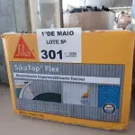 LOTE 301 - 01 CAIXA DE SIKA TOP FLEX, REVESTIMENTO IMPERMEABILIZANTE FLEXÍVEL. (NO ESTADO, LEILÃO NÃO TEM GARANTIA E NEM DEVOLUÇÃO, SUJEITO A POSSÍVEIS AVARIAS VISÍVEIS/OCULTAS E/OU AUSÊNCIA DE COMPONENTES).