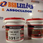 LOTE 331 - 02 BALDES DE DRYKOVEDA, ADITIVO IMPERMEABILIZANTE PARA CONCRETO E ARGAMASSAS. (NO ESTADO, LEILÃO NÃO TEM GARANTIA E NEM DEVOLUÇÃO, SUJEITO A POSSÍVEIS AVARIAS VISÍVEIS/OCULTAS E/OU AUSÊNCIA DE COMPONENTES).