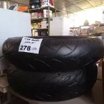 LOTE 278 - 02 PNEUS DE MOTO USADOS, 150/80/17 E 180/55/17. (NO ESTADO, LEILÃO NÃO TEM GARANTIA E NEM DEVOLUÇÃO, SUJEITO A POSSÍVEIS AVARIAS VISÍVEIS/OCULTAS E/OU AUSÊNCIA DE COMPONENTES).