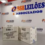 LOTE 220 - 02 CAIXAS COM SILICONE ACÉTICO TRANSPARENTE COM 24 BISNAGAS CADA. (NO ESTADO, LEILÃO NÃO TEM GARANTIA E NEM DEVOLUÇÃO, SUJEITO A POSSÍVEIS AVARIAS VISÍVEIS/OCULTAS E/OU AUSÊNCIA DE COMPONENTES).