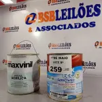 LOTE 259 - 01 GALÃO DE MASSA ACRÍLICA 6KG E 01 GALÃO DE ESMALTE A BASE D’AGUA MADEIRA E METAIS BASE ALTO BRILHO 3,2L. (NO ESTADO, LEILÃO NÃO TEM GARANTIA E NEM DEVOLUÇÃO, SUJEITO A POSSÍVEIS AVARIAS VISÍVEIS/OCULTAS E/OU AUSÊNCIA DE COMPONENTES).