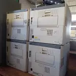 LOTE 411 - 04 IMPRESSORAS MARCAS OKI MODELO MPS5501B PARA RETIRADA DE PEÇAS. (NO ESTADO, LEILÃO NÃO TEM GARANTIA E NEM DEVOLUÇÃO, SUJEITO A POSSÍVEIS AVARIAS VISÍVEIS/OCULTAS E/OU AUSÊNCIA DE COMPONENTES).