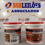 LOTE 358 - 02 BALDES DE DRYKOVEDA, ADITIVO IMPERMEABILIZANTE PARA CONCRETO E ARGAMASSAS. (NO ESTADO, LEILÃO NÃO TEM GARANTIA E NEM DEVOLUÇÃO, SUJEITO A POSSÍVEIS AVARIAS VISÍVEIS/OCULTAS E/OU AUSÊNCIA DE COMPONENTES).