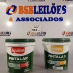 LOTE 393 - 02 BALDES DE TINTA ACRÍLICA IQUINE PINTALAR FOSCO AVELUDADO SENDO 01 NA COR VERDE LIMÃO E OUTRO NÃO IDENTIFICADO 3,6L. (NO ESTADO, LEILÃO NÃO TEM GARANTIA E NEM DEVOLUÇÃO, SUJEITO A POSSÍVEIS AVARIAS VISÍVEIS/OCULTAS E/OU AUSÊNCIA DE COMPONENTES).