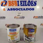 LOTE 391 - 01 GALÃO DE TINTA PARA PISO NOVACOR NA COR VERMELHO LISO 3,6L E 01 GALÃO DE TINTA LÁTEX NOVACOR FOSCO BASE 3,6L. (NO ESTADO, LEILÃO NÃO TEM GARANTIA E NEM DEVOLUÇÃO, SUJEITO A POSSÍVEIS AVARIAS VISÍVEIS/OCULTAS E/OU AUSÊNCIA DE COMPONENTES).