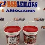 LOTE 219 - 02 BALDES DE DRYKOVEDA, ADITIVO IMPERMEABILIZANTE PARA CONCRETOS E ARGAMASSAS. (NO ESTADO, LEILÃO NÃO TEM GARANTIA E NEM DEVOLUÇÃO, SUJEITO A POSSÍVEIS AVARIAS VISÍVEIS/OCULTAS E/OU AUSÊNCIA DE COMPONENTES).