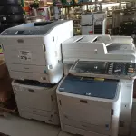 LOTE 379 - 03 IMPRESSORAS MARCAS OKI SENDO 01 MULTIFUNCIONAL MODELO MPS5502MB E 02 MPS5501B PARA RETIRADA DE PEÇAS. (NO ESTADO, LEILÃO NÃO TEM GARANTIA E NEM DEVOLUÇÃO, SUJEITO A POSSÍVEIS AVARIAS VISÍVEIS/OCULTAS E/OU AUSÊNCIA DE COMPONENTES).