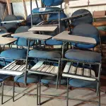 LOTE 508 - 10 CADEIRAS DE AUDITÓRIO. (NO ESTADO, LEILÃO NÃO TEM GARANTIA E NEM DEVOLUÇÃO, SUJEITO A POSSÍVEIS AVARIAS VISÍVEIS/OCULTAS E/OU AUSÊNCIA DE COMPONENTES).