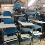 LOTE 514 - 10 CADEIRAS DE AUDITÓRIO. (NO ESTADO, LEILÃO NÃO TEM GARANTIA E NEM DEVOLUÇÃO, SUJEITO A POSSÍVEIS AVARIAS VISÍVEIS/OCULTAS E/OU AUSÊNCIA DE COMPONENTES).