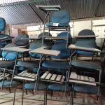 LOTE 507 - 10 CADEIRAS DE AUDITÓRIO. (NO ESTADO, LEILÃO NÃO TEM GARANTIA E NEM DEVOLUÇÃO, SUJEITO A POSSÍVEIS AVARIAS VISÍVEIS/OCULTAS E/OU AUSÊNCIA DE COMPONENTES).