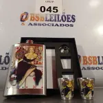 LOTE 045 - 01 GARRAFA PARA WHISKY COM COPOS DE SHORT GRAND WAY. (NO ESTADO, LEILÃO NÃO TEM GARANTIA E NEM DEVOLUÇÃO, SUJEITO A POSSÍVEIS AVARIAS VISÍVEIS/OCULTAS E/OU AUSÊNCIA DE COMPONENTES).