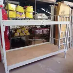 LOTE 590 - 01 CAMA BELICHE EM METAL. (NO ESTADO, LEILÃO NÃO TEM GARANTIA E NEM DEVOLUÇÃO, SUJEITO A POSSÍVEIS AVARIAS VISÍVEIS/OCULTAS E/OU AUSÊNCIA DE COMPONENTES).