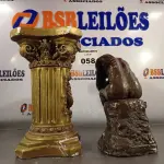 LOTE 058 - 01 ESTÁTUA DO PENSADOR E 01 COLUNA DE ANJO. (NO ESTADO, LEILÃO NÃO TEM GARANTIA E NEM DEVOLUÇÃO, SUJEITO A POSSÍVEIS AVARIAS VISÍVEIS/OCULTAS E/OU AUSÊNCIA DE COMPONENTES).