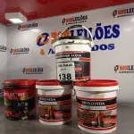LOTE 138 - 02 BALDES DE DRYKOVEDA, ADITIVO IMPERMEABILIZANTE PARA CONCRETOS E ARGAMASSAS 3,6L E 02 BALDES DE DRYKOPRIMER ACQUA, PRIMER ASFÁLTICO A BASE D’AGUA 3,6L. (NO ESTADO, LEILÃO NÃO TEM GARANTIA E NEM DEVOLUÇÃO, SUJEITO A POSSÍVEIS AVARIAS VISÍVEIS/OCULTAS E/OU AUSÊNCIA DE COMPONENTES).