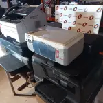 LOTE 160 - 10 IMPRESSORAS MARCAS E MODELOS DIVERSOS PARA RETIRADA DE PEÇAS. (NO ESTADO, LEILÃO NÃO TEM GARANTIA E NEM DEVOLUÇÃO, SUJEITO A POSSÍVEIS AVARIAS VISÍVEIS/OCULTAS E/OU AUSÊNCIA DE COMPONENTES).