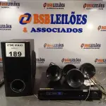 LOTE 189 - 01 DVD HOME THEATER MARCA LG. (NO ESTADO, LEILÃO NÃO TEM GARANTIA E NEM DEVOLUÇÃO, SUJEITO A POSSÍVEIS AVARIAS VISÍVEIS/OCULTAS E/OU AUSÊNCIA DE COMPONENTES).
