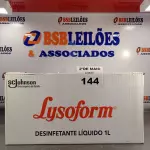 LOTE 144 - 12 LITROS DE LYSOFORM. (NO ESTADO, LEILÃO NÃO TEM GARANTIA E NEM DEVOLUÇÃO, SUJEITO A POSSÍVEIS AVARIAS VISÍVEIS/OCULTAS E/OU AUSÊNCIA DE COMPONENTES).