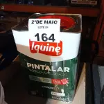 LOTE 164 - 01 LATA DE TINTA IQUINE PINTALAR INTERIORES FOSCO AVELUDADO NA COR BRANCO GELO 18L. (NO ESTADO, LEILÃO NÃO TEM GARANTIA E NEM DEVOLUÇÃO, SUJEITO A POSSÍVEIS AVARIAS VISÍVEIS/OCULTAS E/OU AUSÊNCIA DE COMPONENTES).