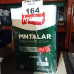 LOTE 164 - 01 LATA DE TINTA IQUINE PINTALAR INTERIORES FOSCO AVELUDADO NA COR BRANCO GELO 18L. (NO ESTADO, LEILÃO NÃO TEM GARANTIA E NEM DEVOLUÇÃO, SUJEITO A POSSÍVEIS AVARIAS VISÍVEIS/OCULTAS E/OU AUSÊNCIA DE COMPONENTES).