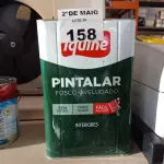 LOTE 158 - 01 LATA DE TINTA IQUINE PINTALAR INTERIORES FOSCO AVELUDADO NA COR BRANCO GELO 18L. (NO ESTADO, LEILÃO NÃO TEM GARANTIA E NEM DEVOLUÇÃO, SUJEITO A POSSÍVEIS AVARIAS VISÍVEIS/OCULTAS E/OU AUSÊNCIA DE COMPONENTES).